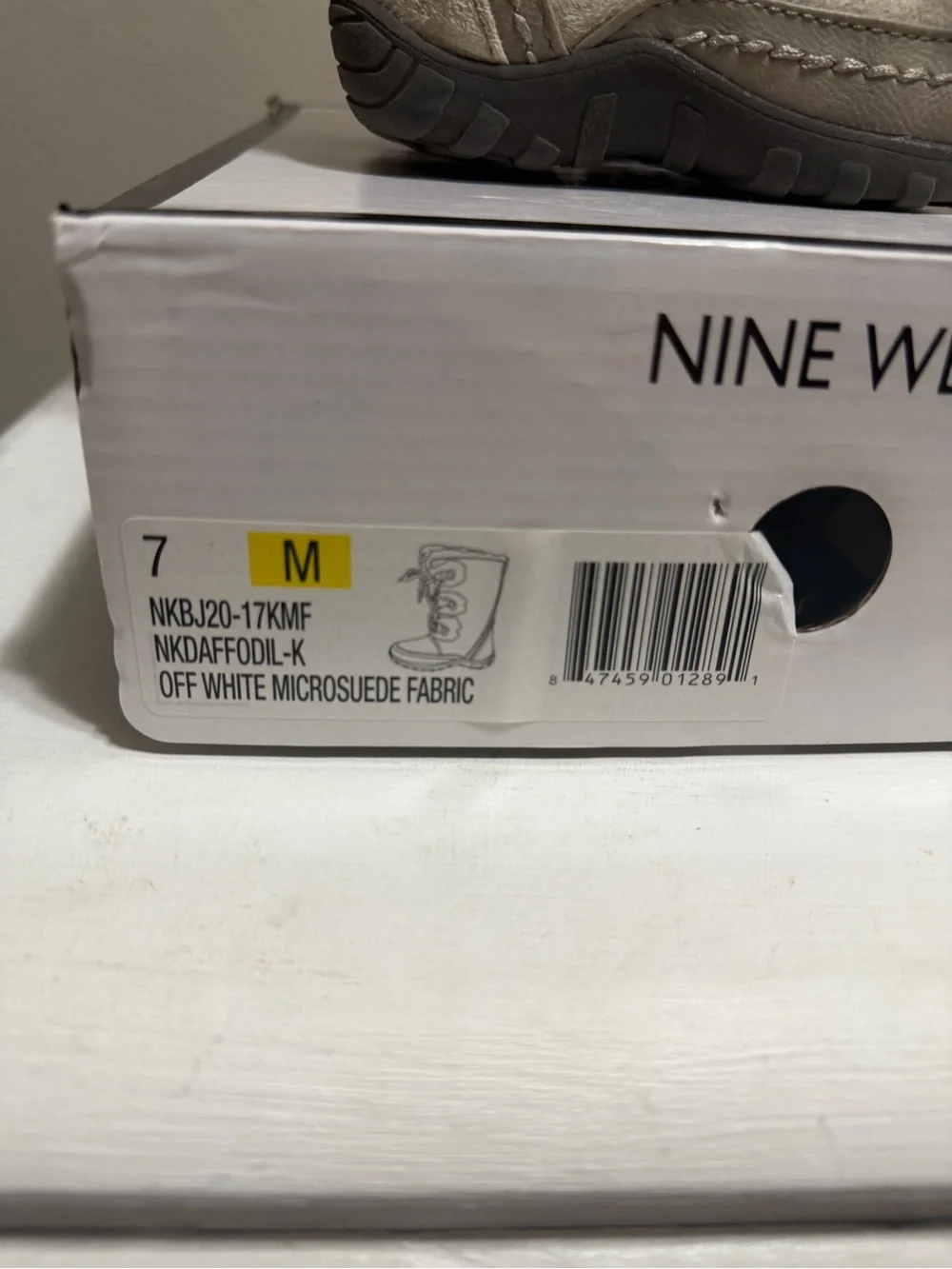 Nine West Girls Daffodil Off White Faux Fur Winter Boots Size 7
